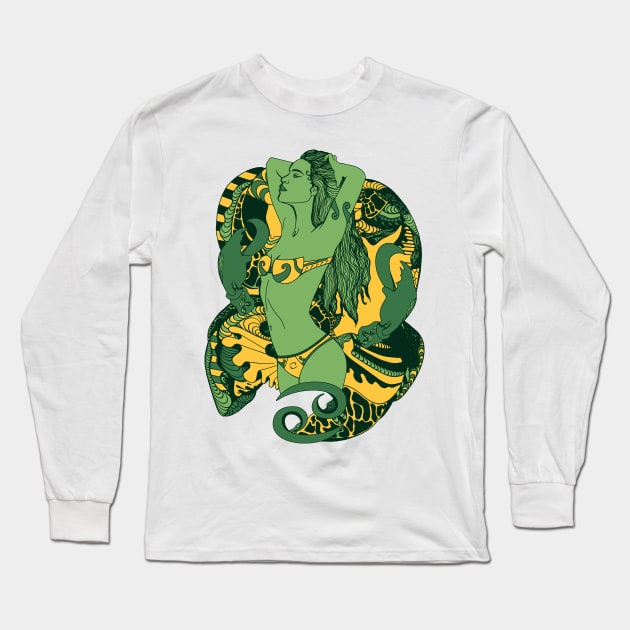 Forrest Green Cancer Beauty Long Sleeve T-Shirt by kenallouis